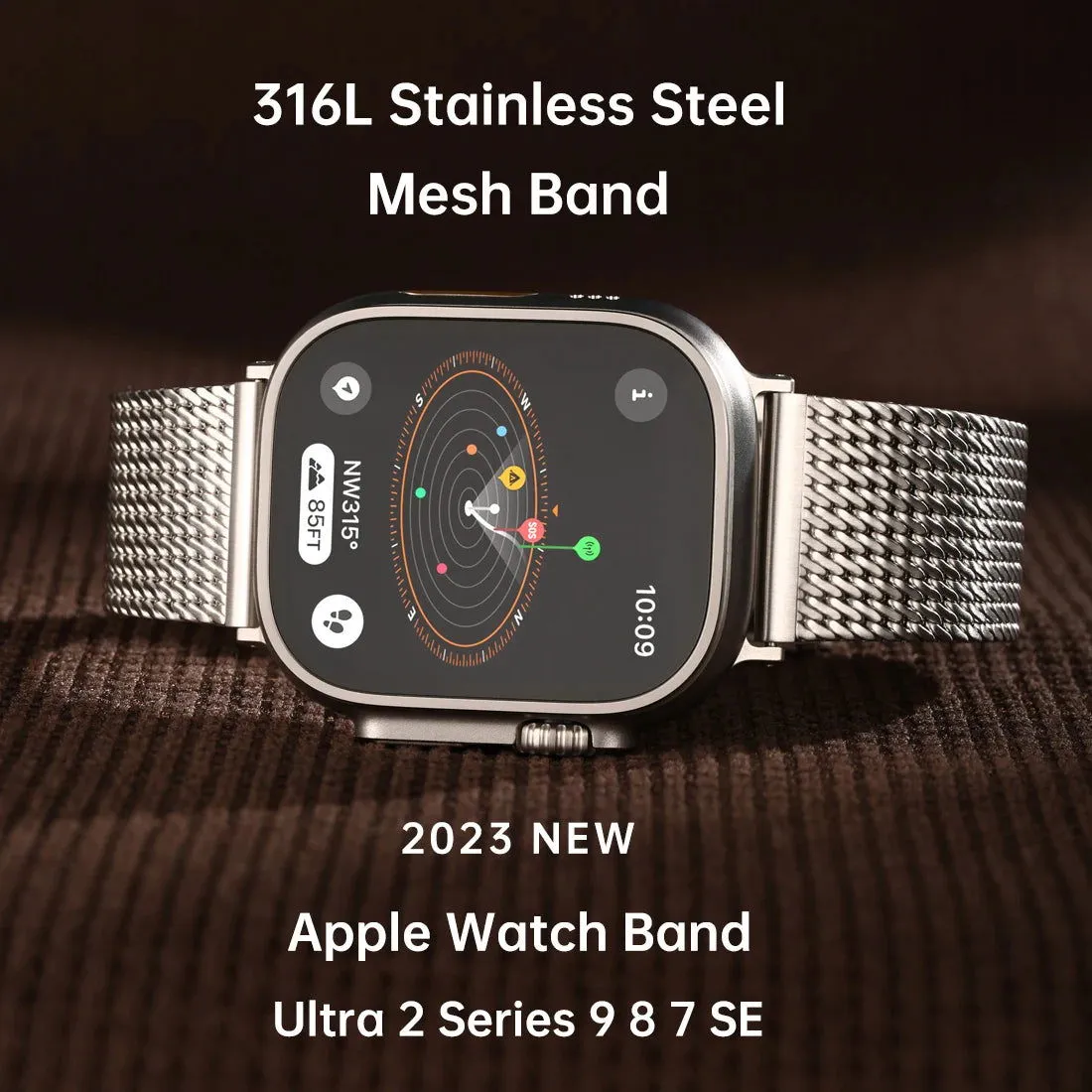 Premium Mesh Milanese 316L Stainless Steel Apple Watch Bands