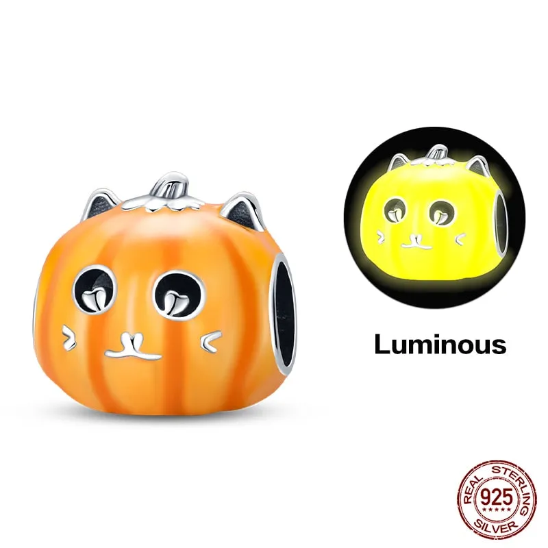 Pumpkin Luminous Charm Beads (Glows in the dark)