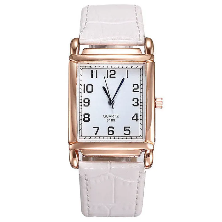 Reloj Mujer Women Crocodile Leather Watch Unisex Stainless Steel Quartz Hour Clock Sport Wristwatch Lady Relogio Feminino