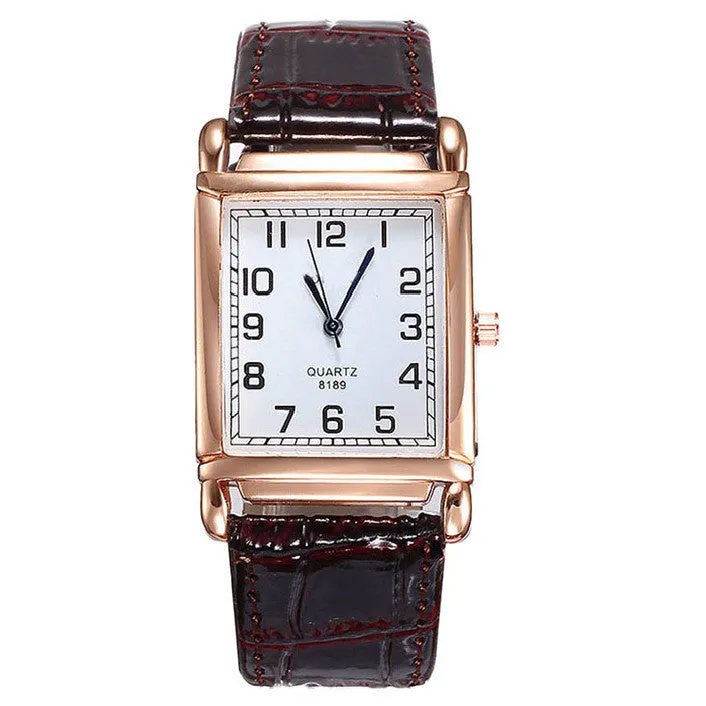 Reloj Mujer Women Crocodile Leather Watch Unisex Stainless Steel Quartz Hour Clock Sport Wristwatch Lady Relogio Feminino