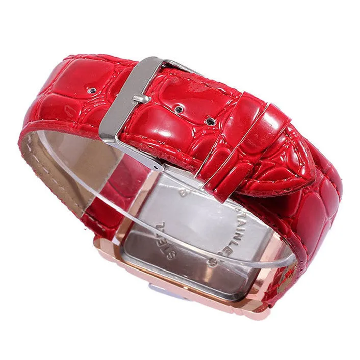 Reloj Mujer Women Crocodile Leather Watch Unisex Stainless Steel Quartz Hour Clock Sport Wristwatch Lady Relogio Feminino