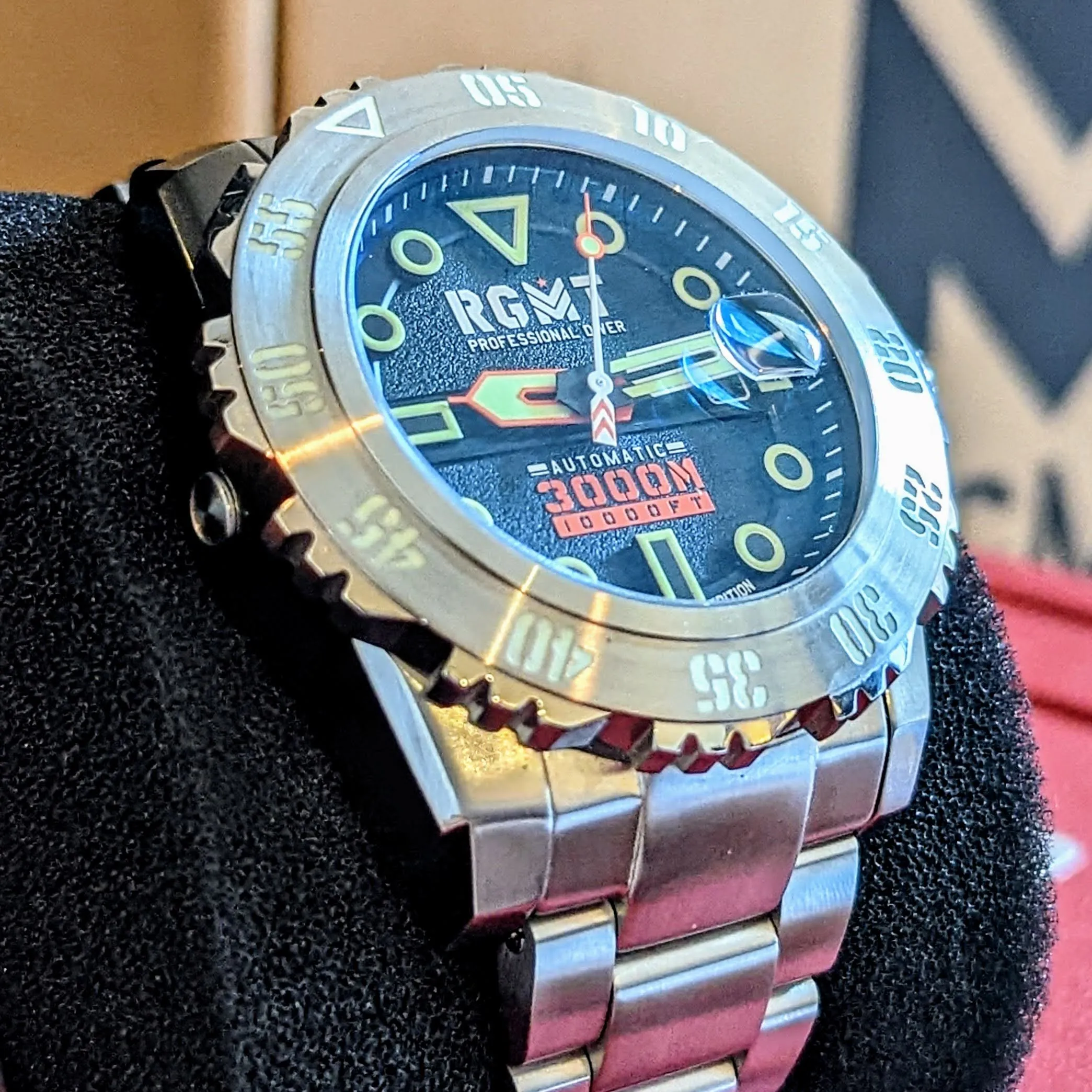 RGMT Ohio Professional Diver Automatic Watch 3000M Wristwatch in Original Box!