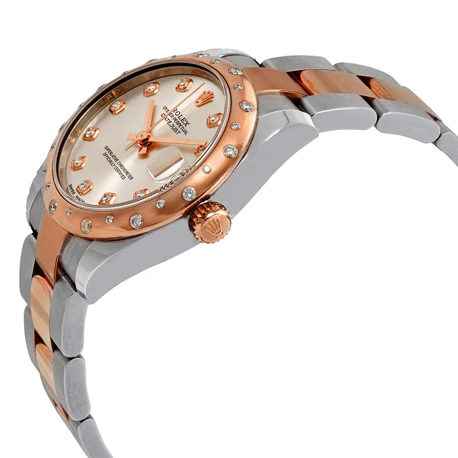 Rolex Datejust 31 Automatic Silver Diamond Dial Ladies Steel and 18K Everose Gold Oyster Watch 178341SDO