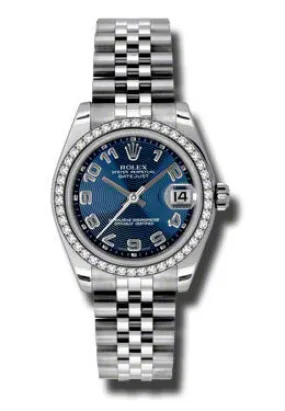 Rolex Datejust Lady 31 Blue Concentric Dial Stainless Steel Jubilee Bracelet Automatic Watch 178384BLCAJ