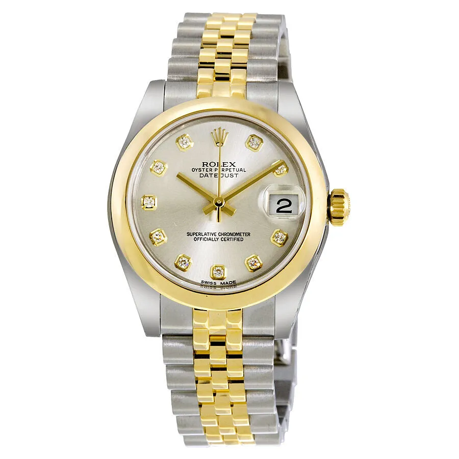 Rolex Datejust Lady 31 Silver Dial Stainless Steel and 18K Yellow Gold Jubilee Bracelet Automatic Watch 178243SDJ