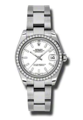 Rolex Datejust Lady 31 White Dial Stainless Steel Oyster Bracelet Automatic Watch 178384WSO