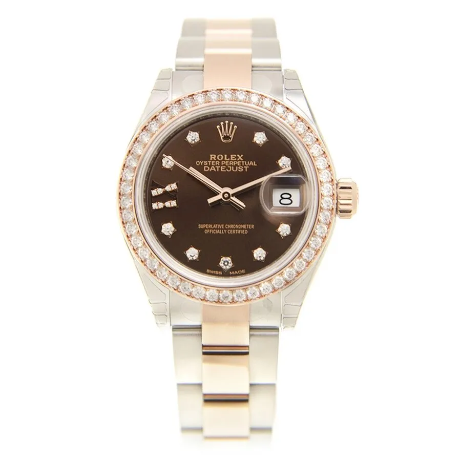 Rolex Lady Datejust Chocolate Diamond Dial Automatic Steel and 18ct Everose Gold Oyster Watch 279381CHRDO