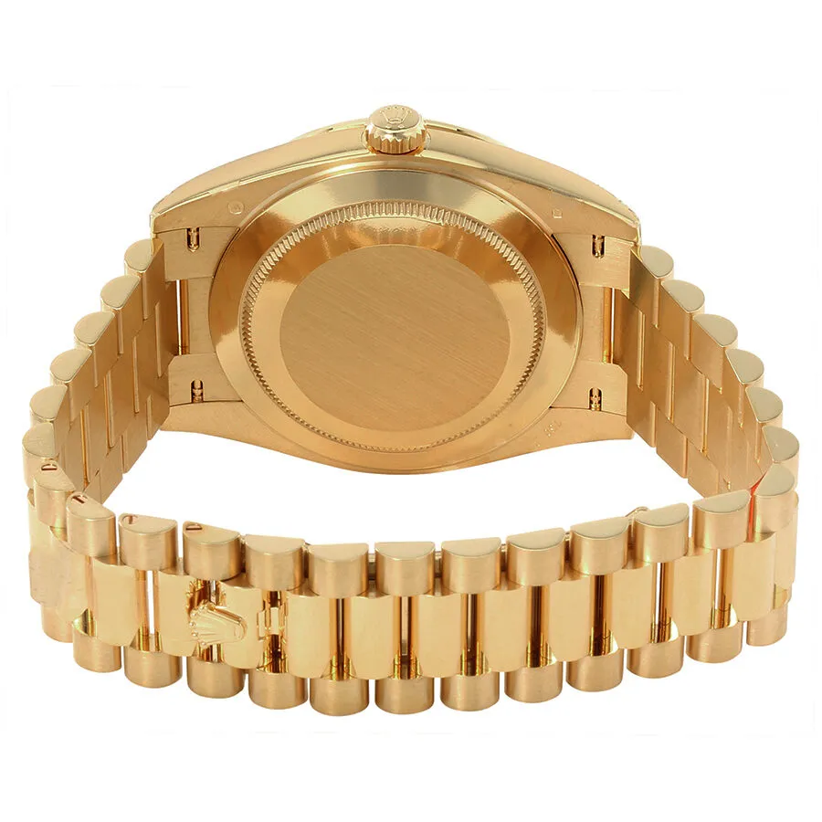Rolex Oyster Perpetual Day-Date Black Dial Automatic Men's 18 Carat Yellow Gold President Watch 228348BKDP