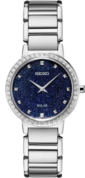 Seiko Ladies Stainless Steel Solar Glitter Watch