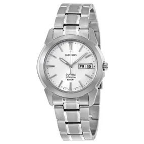 Seiko Sapphire White Dial Titanium Men's Watch SGG727P1