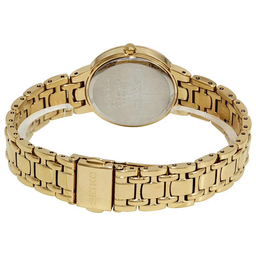Seiko Solar Crystal White Mother of Pearl Dial Ladies Watch SUP364