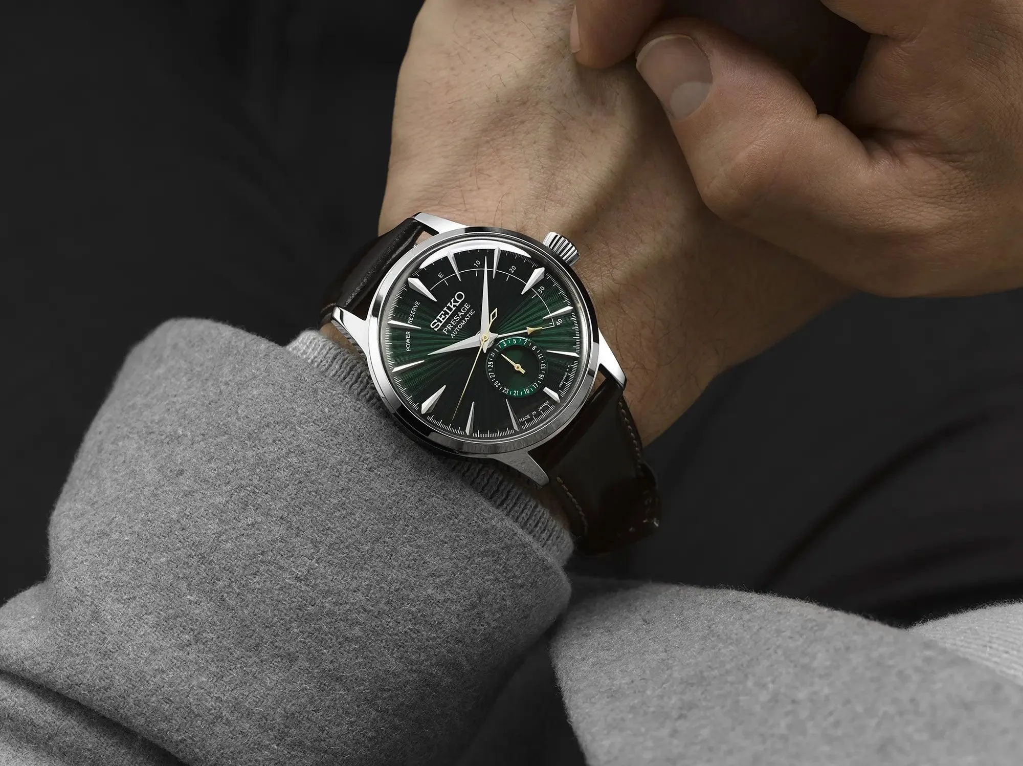 Seiko - SSA459J ‘Midnight Mockingbird’ Presage Cocktail Time Power Indicator Automatic Watch