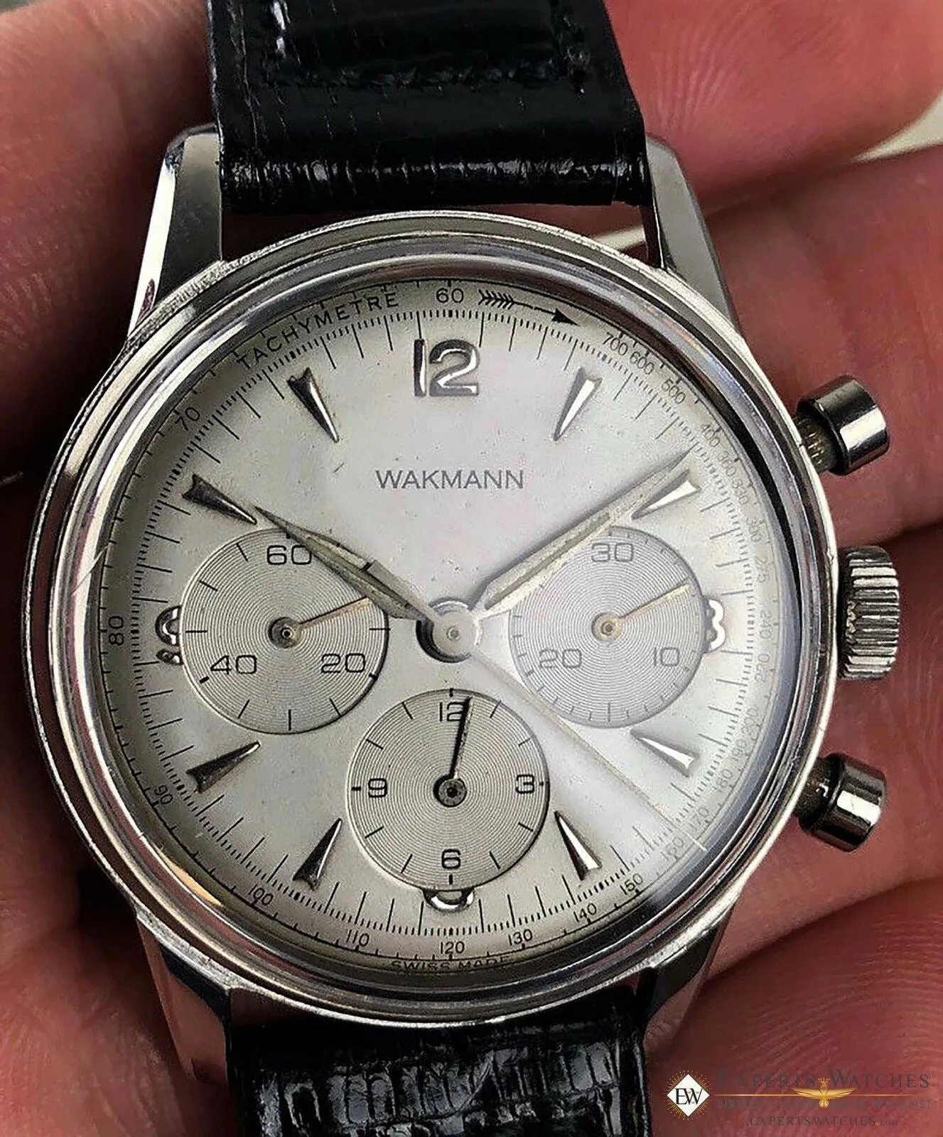 Servinced Vintage Wakmann Breitlilng Chronograph Lemania 1280 321 big eye Watch