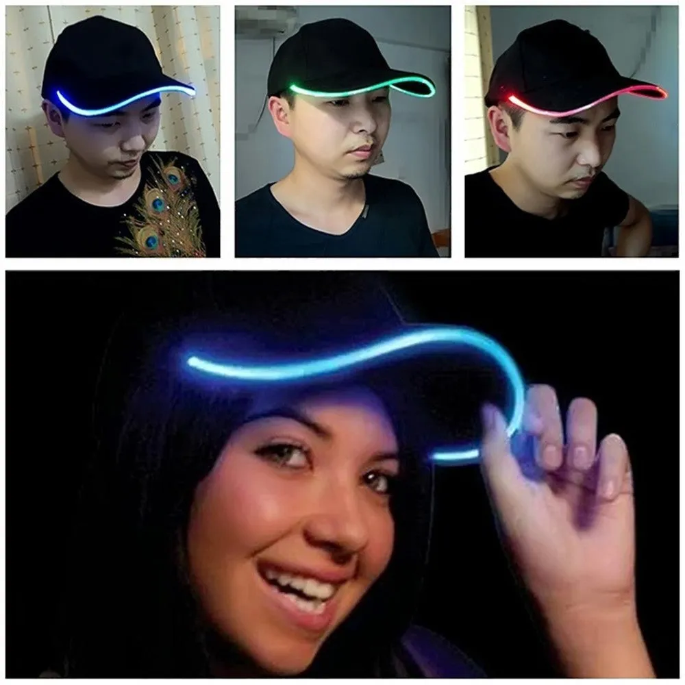 Sidiou Group LED Light Baseball Hat Bright Luminous Glowing Hat Adjustable