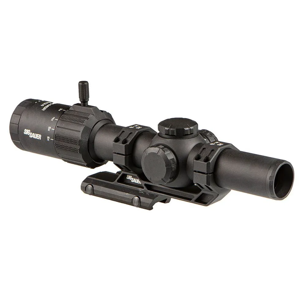Sig Sauer Tango MSR Scope, 1-6X24mm, 30mm, FFP, Illuminated MSR BDC6 Reticle, 0.5 MOA, Capped, Black W/ 1.535 Mount