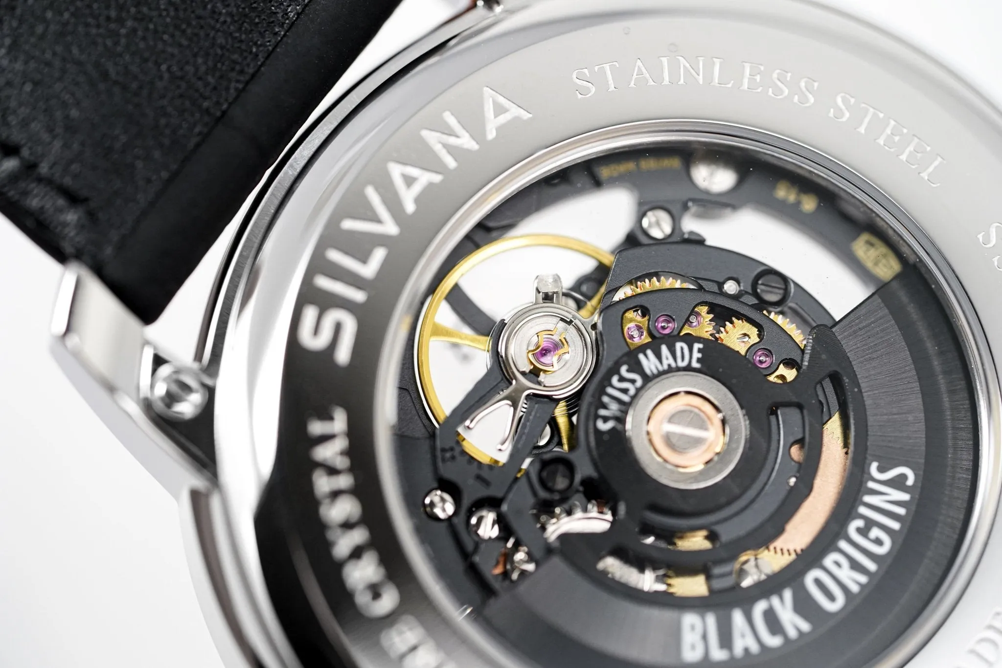 Silvana Men's Watch Black Origins Silver Rubber SR41ASS63RN