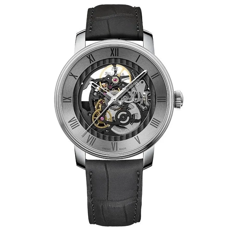 Silvana Men's Watch Black Origins Silver Rubber SR41ASS63RN