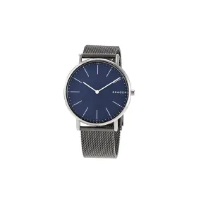 Skagen Signatur Slim Titanium Quartz Blue Dial Men's Watch