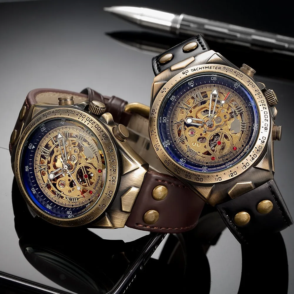 Skeleton Steampunk Retro Mechanical Watch