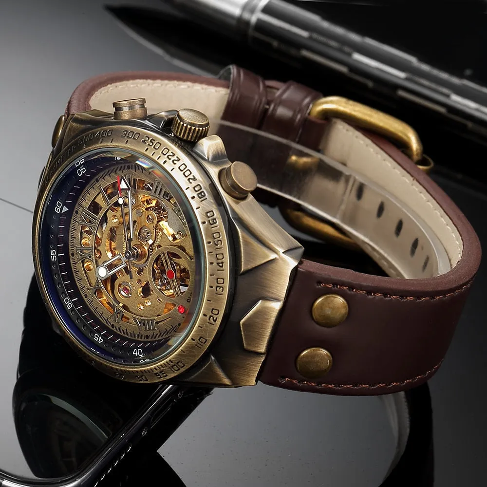 Skeleton Steampunk Retro Mechanical Watch