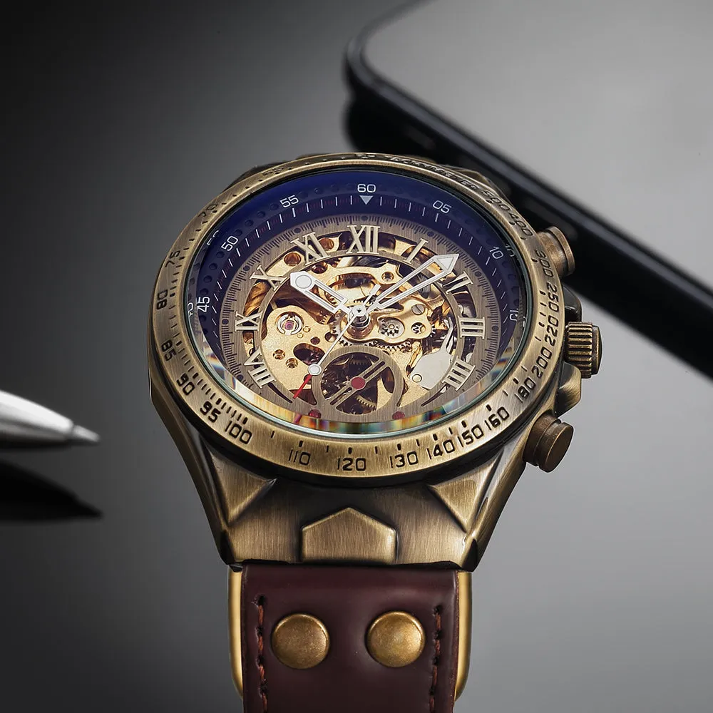 Skeleton Steampunk Retro Mechanical Watch