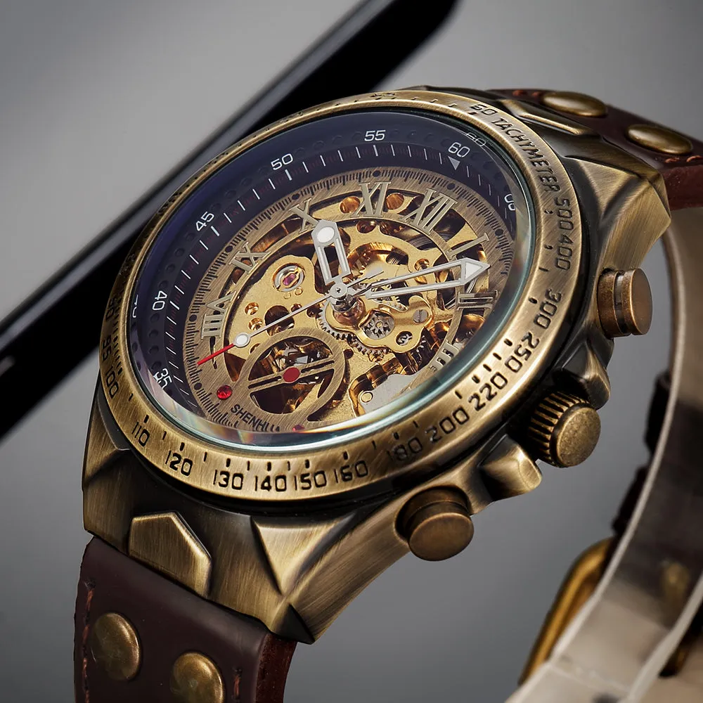 Skeleton Steampunk Retro Mechanical Watch