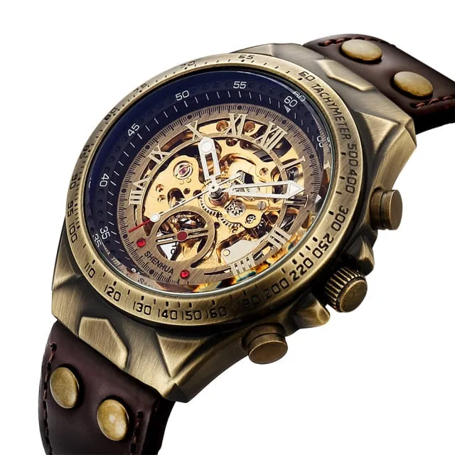 Skeleton Steampunk Retro Mechanical Watch