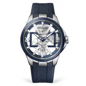 Skeleton X Blue - Rubber Strap - 42mm