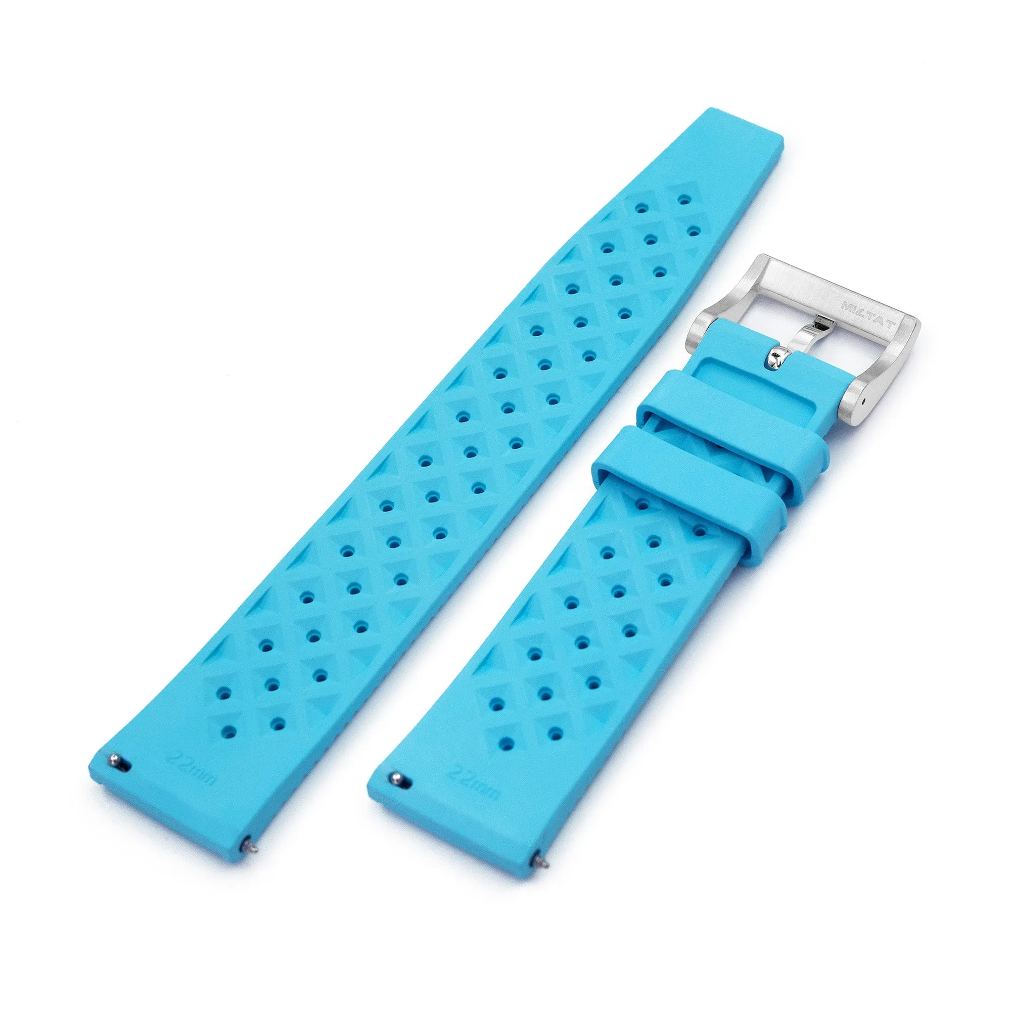 Sky Blue Tropical-Style Pro FKM Quick Release rubber strap
