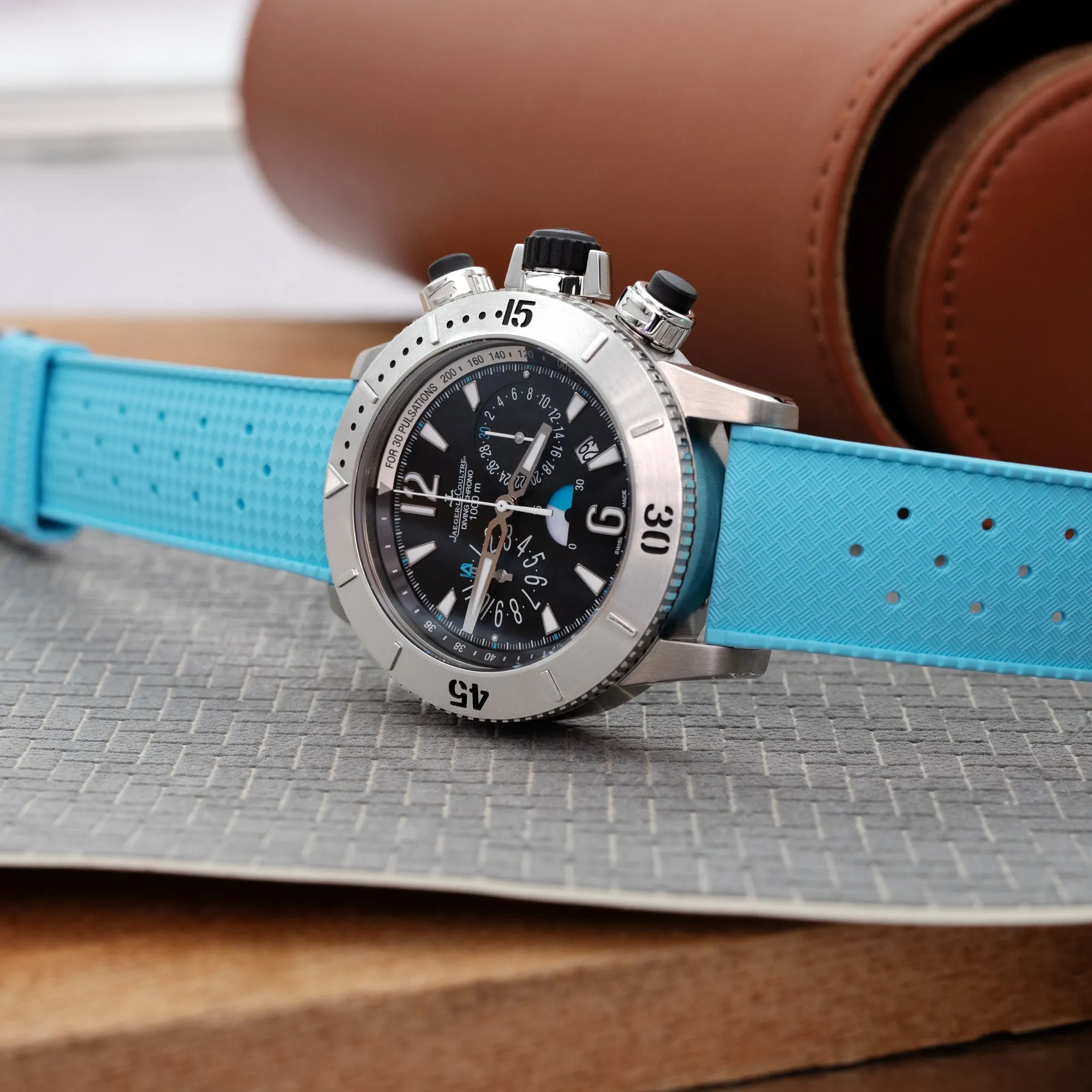 Sky Blue Tropical-Style Pro FKM Quick Release rubber strap