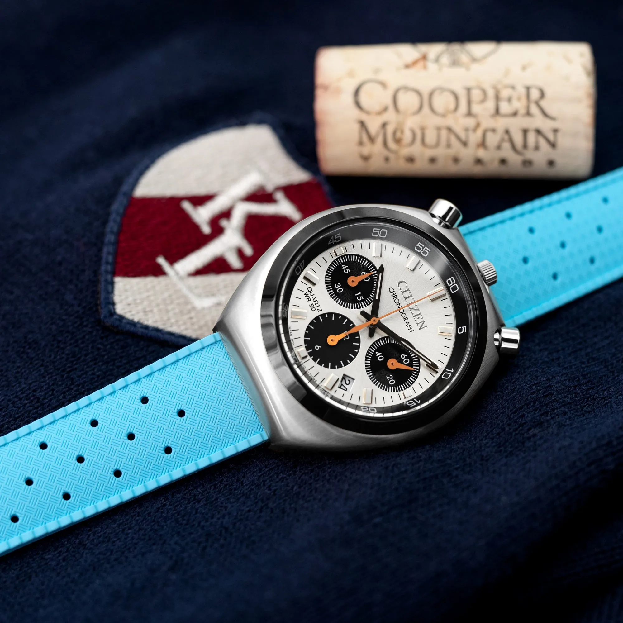 Sky Blue Tropical-Style Pro FKM Quick Release rubber strap