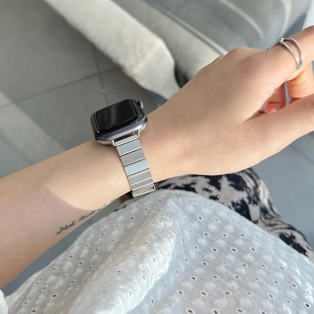 Slim Simple Streamer Stainless Steel Strap