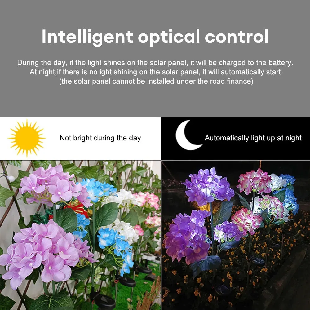 Solar Hydrangea Flower Lamp