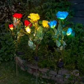 Solar Powered LED Rose Stake