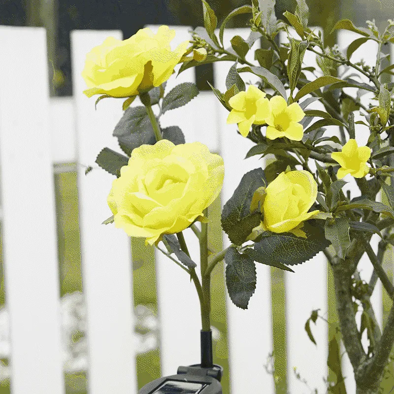 Solar Powered LED Rose Stake