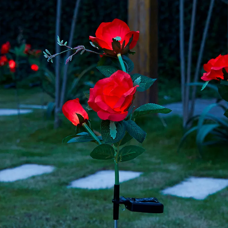 Solar Powered LED Rose Stake