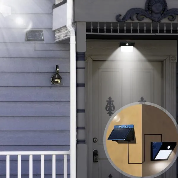 Solar-Powered Motion Sensor Security Light - No Wiring Needed, Easy Installations