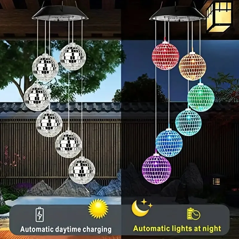 Solar Wind Chimes Light - Mobile Hanging LED Light, Color Changing Wind Chime