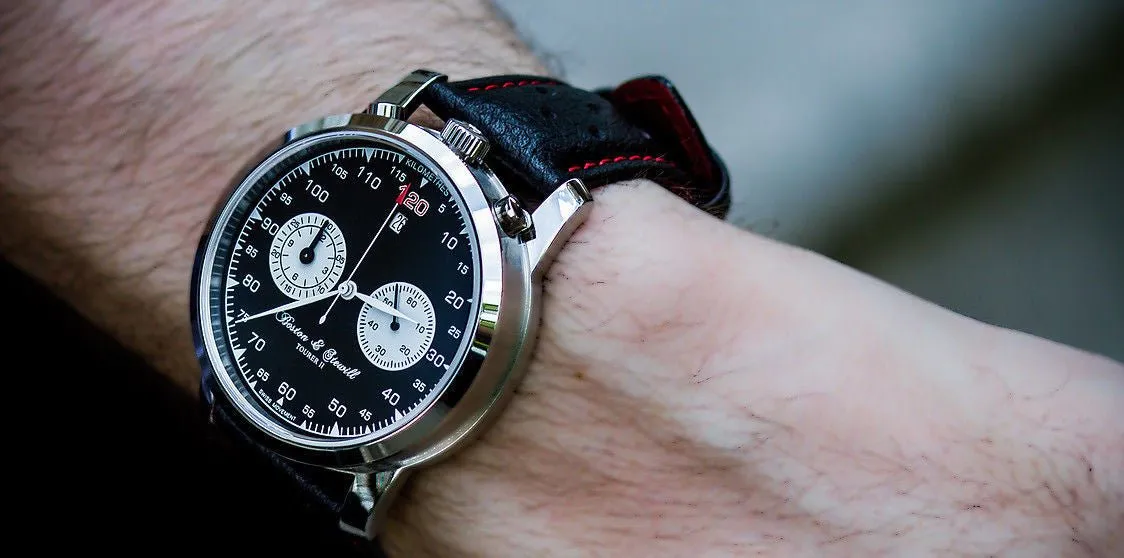 Sold!!! Boston & Stewill Tourer II British Racing Black Dial BullHead Limited Edition