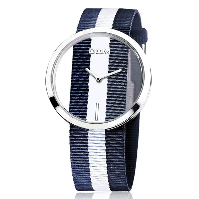 Stylish Womens Waterproof Quartz Watch Genuine Leather Band