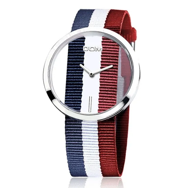 Stylish Womens Waterproof Quartz Watch Genuine Leather Band
