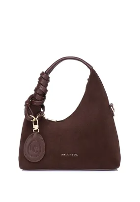 Sunova Faux Suede Mini Top Handle Bag (Espresso)