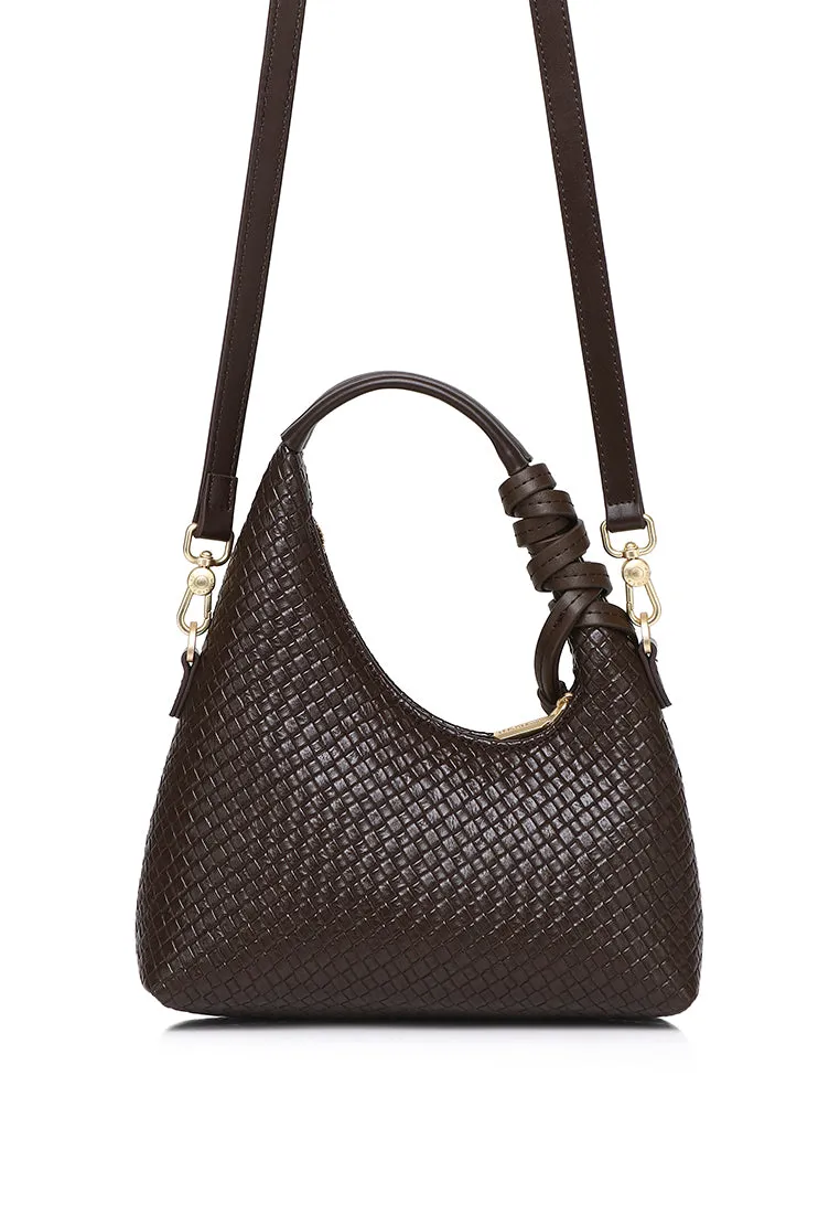 Sunova Woven Mini Top Handle Bag (Coffee)
