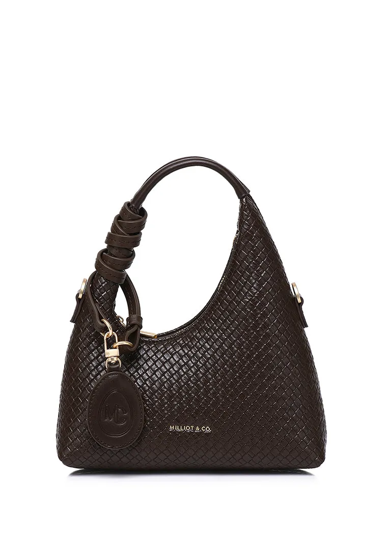 Sunova Woven Mini Top Handle Bag (Coffee)