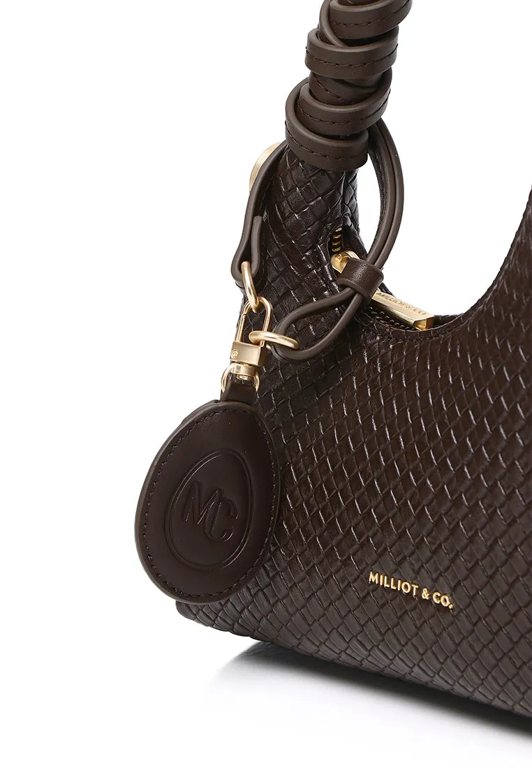 Sunova Woven Mini Top Handle Bag (Coffee)