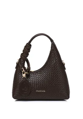 Sunova Woven Mini Top Handle Bag (Coffee)