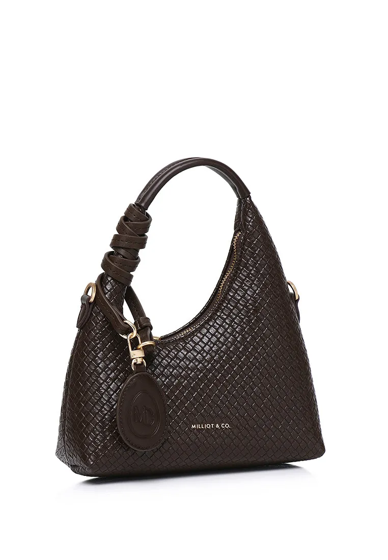 Sunova Woven Mini Top Handle Bag (Coffee)