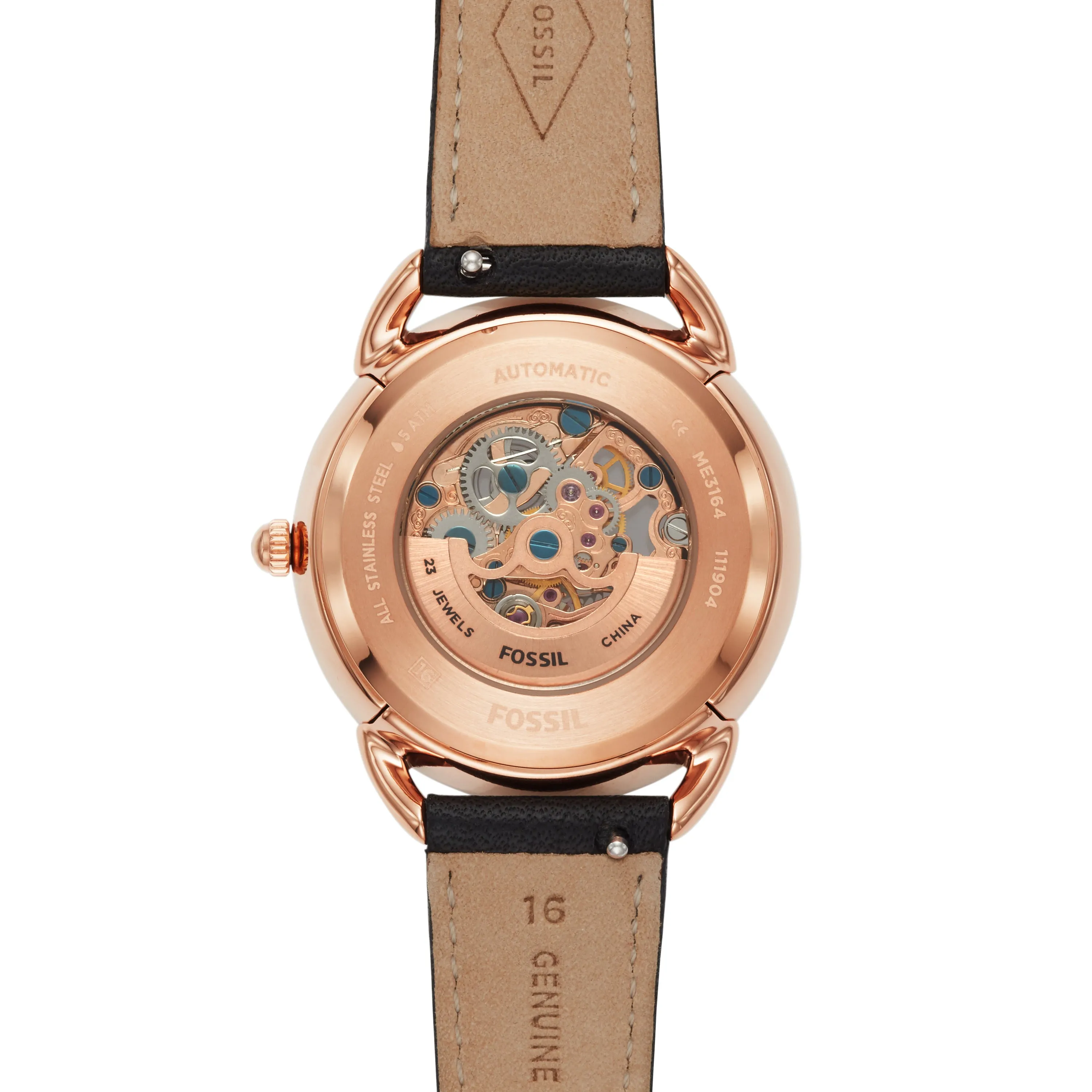 Tailor Mechanical Black Leather Watch