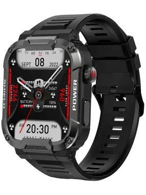 TELSA UK - Smart Watch Waterproof IP68 military style mens Sports & fitness digital Watch with Touch Screen display, Fitness Watch, Heart Rate, Step counter Smart Watch for men IOS & Android