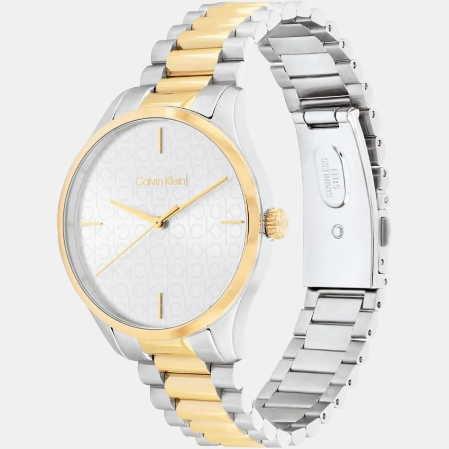 Unisex Two Tone Analog Stainless Steel Watch 25200167